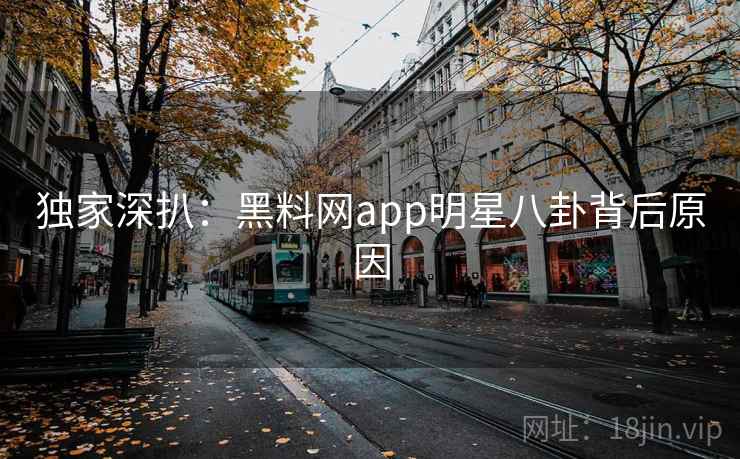独家深扒:黑料网app明星八卦背后原因 独家深扒:黑料网app明星八卦背后原因